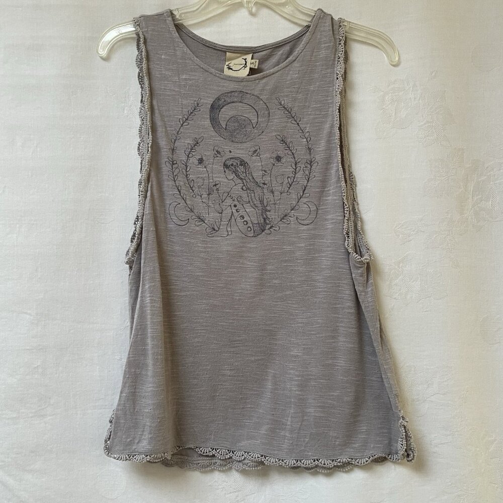 Sea Gypsies Tank Top Womans Small Floral Festival Sleeveless Whimsy Boho